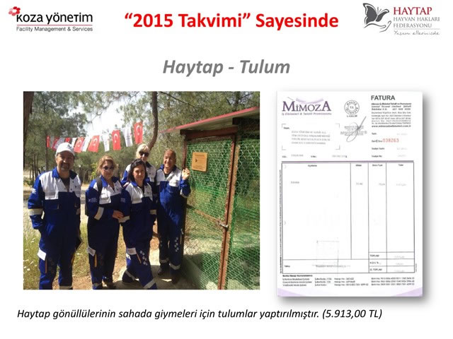 Haytap 2015 Takvimleri Sayesinde Yapılanlar