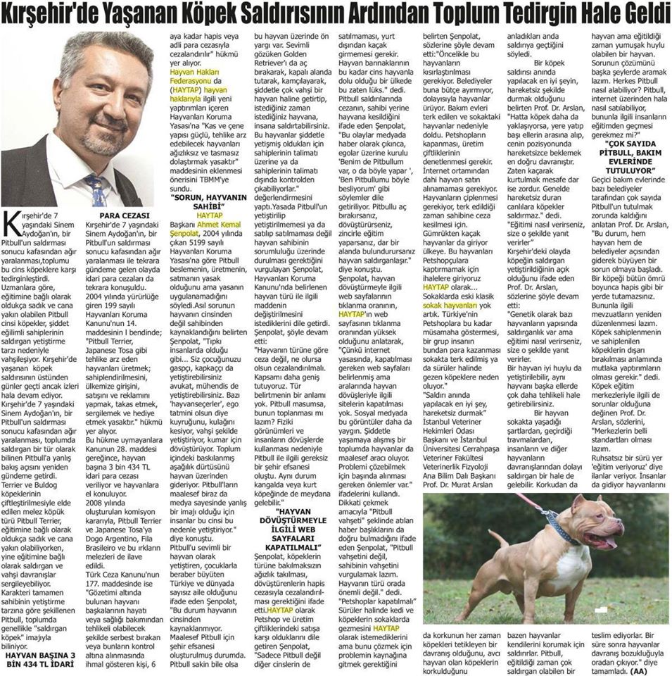 Köpek Saldırıları ile İlgili olarak Haytap’ın Açıklamaları