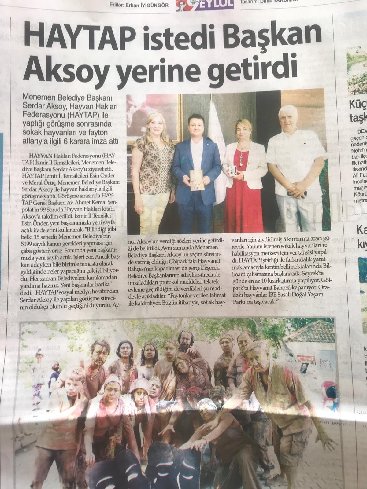 Haytap İstedi Başkan Aksoy Yerine Getirdi