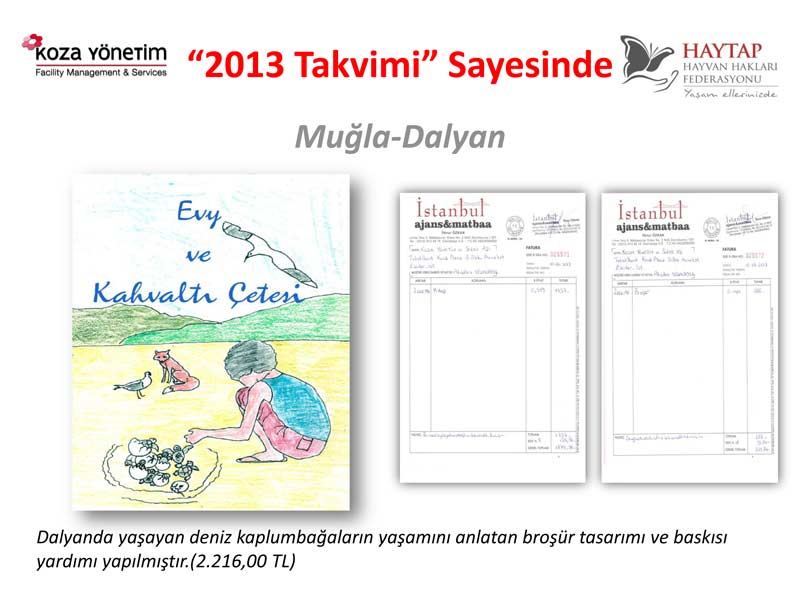 Haytap  2013 Takvimi Sayesinde Yapılan Yardımlar