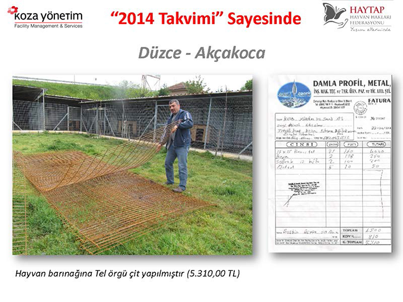 Haytap 2014 Takvimleri Sayesinde Yapılanlar