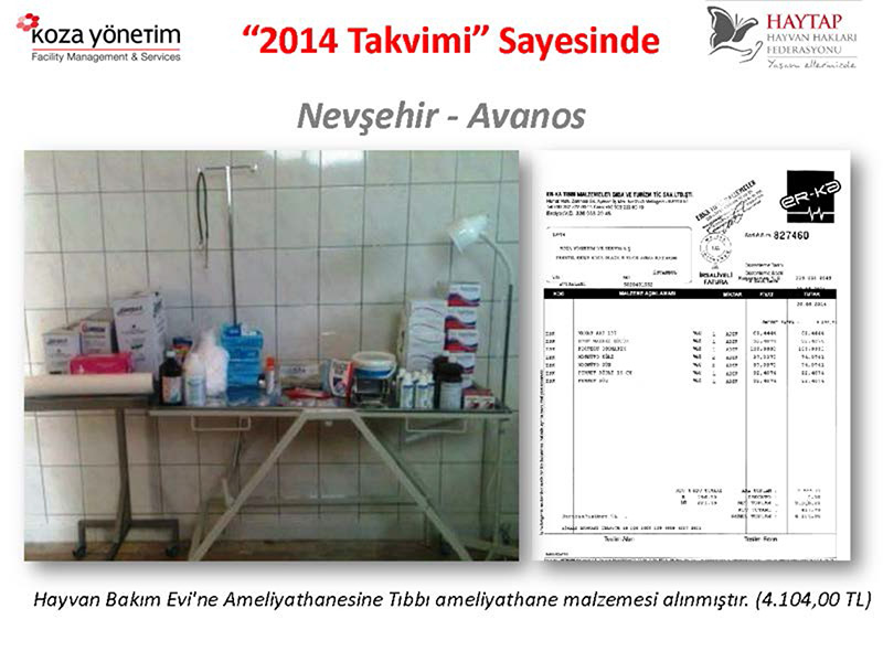 Haytap 2014 Takvimleri Sayesinde Yapılanlar