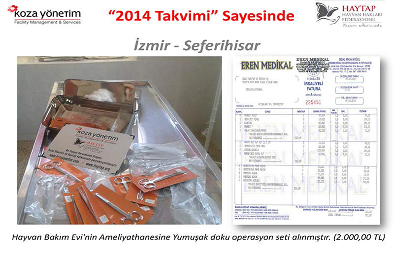 Haytap 2014 Takvimleri Sayesinde Yapılanlar