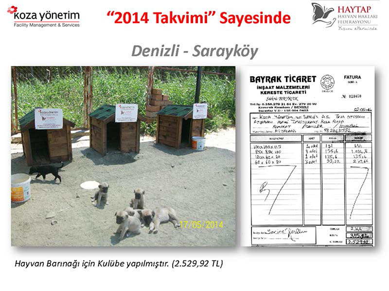 Haytap 2014 Takvimleri Sayesinde Yapılanlar