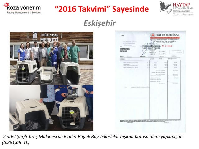 Haytap 2016 Takvimleri Sayesinde Yapılanlar