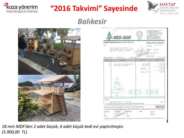 Haytap 2016 Takvimleri Sayesinde Yapılanlar