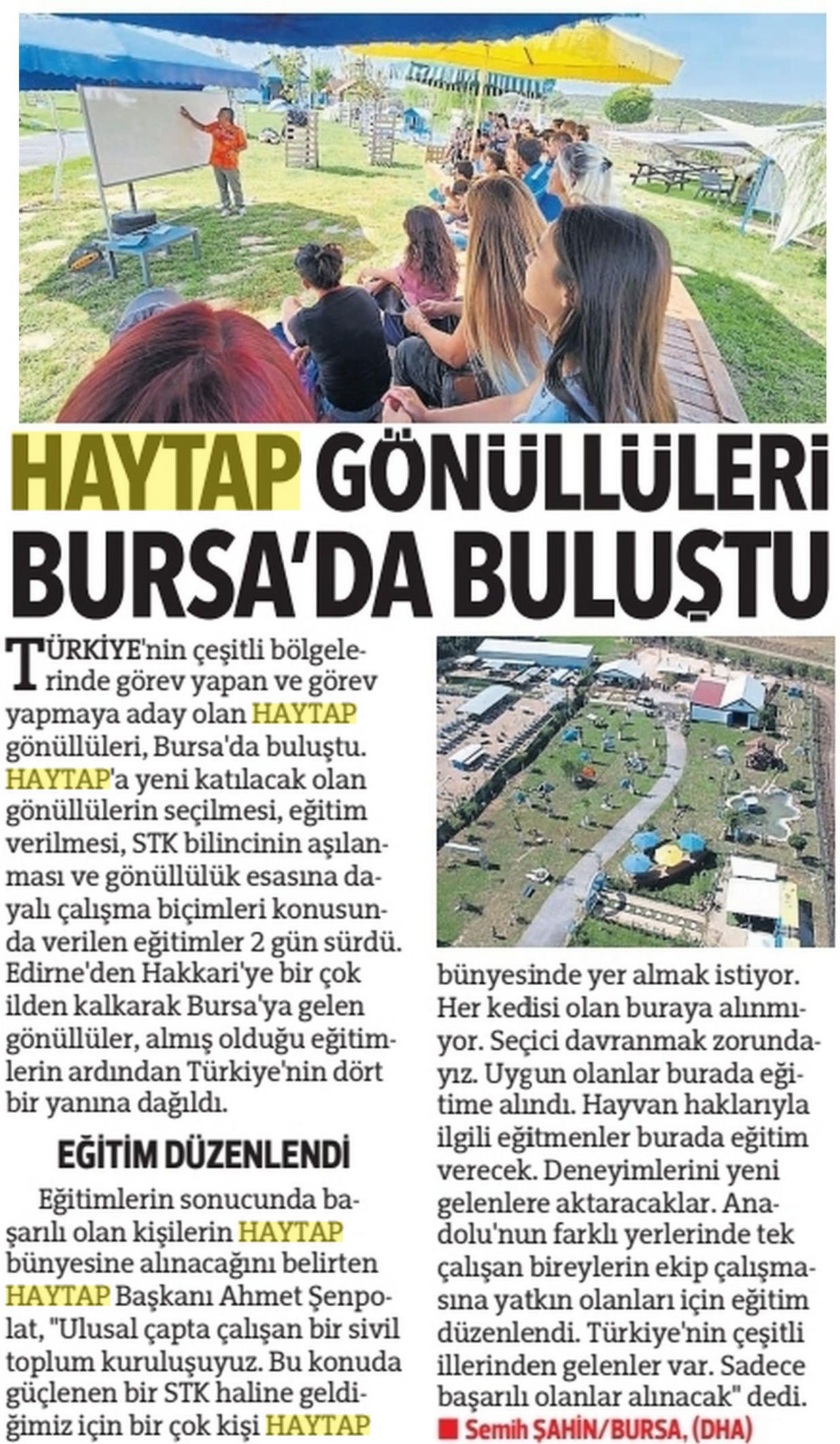 Haytap Gönüllüleri Bursa’da Buluştu