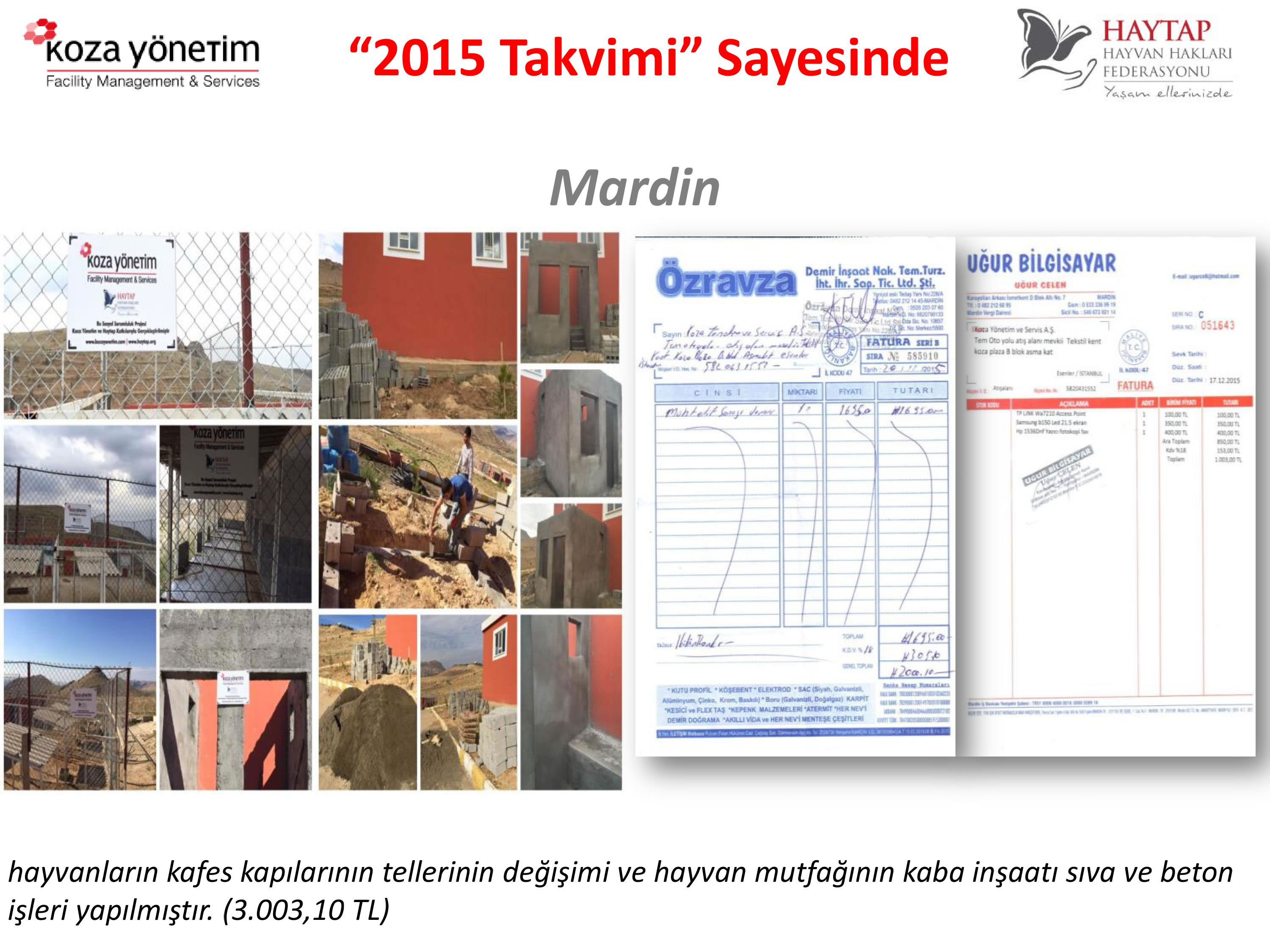 Haytap 2015 Takvimi Sayesinde Yapılanlar