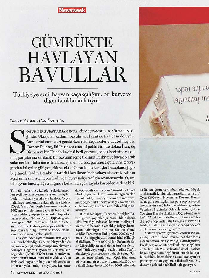 Newsweek : Gümrükte Havlayan Bavullar